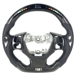 Volant de voiture en fibre de carbone véritable avec affichage LED de vitesse et régime moteur, à fond plat, pour Lexus ES NX <span class=keywords><strong>RS</strong></span> IS 2015-2024 - Vente chaude - Product Image 3
