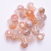 Figurine miniature sculptée à la main en agate de fleurs de cerisier, cristal de pierre précieuse naturelle, pour la décoration intérieure et la guérison Reiki