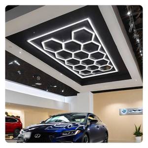 Lampada esagonale a nido d'ape Auto dettaglio luci da lavoro Bar autolavaggio stazione 110v 220v <span class=keywords><strong>Garage</strong></span> soffitto esagonale luce Led - Product Image 1