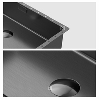 Lavabo sous plan de luxe au design moderne, doré, intégré pour collections de meubles-lavabos européens