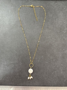 <span class=keywords><strong>Collana</strong></span> in Pietra Naturale con Perla Naturale per un Look Elegante, Gioielli Estivi <span class=keywords><strong>di</strong></span> Lusso, Ciondolo Artigianale con Perla Barocca - Product Image 4