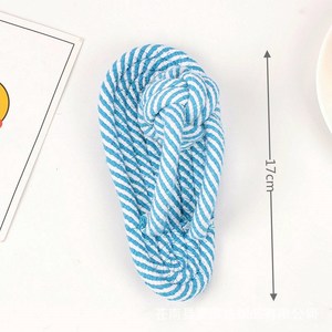 Jouet à mâcher pour animaux de compagnie Molar Knot, corde verte et blanche, pantoufle, nettoyage des dents, jouet durable pour chien - Product Image 4