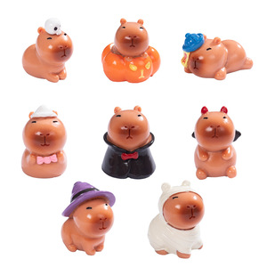ตุ๊กตาเรซิ่นคาปิบาร่าน้อยน่ารักสำหรับตกแต่งบ้าน รถยนต์ และโต๊ะทำงานในวันฮาโลวีน - Product Image 5