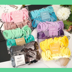 卸売4CM 50ピース/バッグヘアネクタイ女の子用キャンディーカラーヘアバンドヘアアクセサリーサプライヤー - Product Image 5