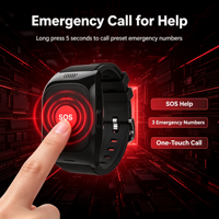 Jam Tangan SOS Lansia A6 600mAh Daya Tahan Lama Deteksi Jatuh Penentuan Posisi GPS Panggilan Darurat Gelang Perawatan Lansia Komunitas Jam Tangan SOS