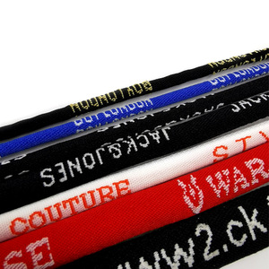 Sangle en nylon personnalisée, ronde, jacquard, avec lettres, pour accessoires vestimentaires - Product Image 1