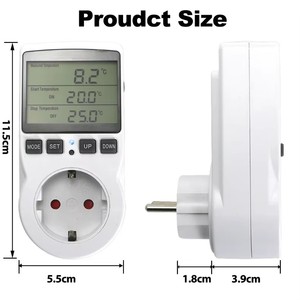 Enchufe con Termostato Digital y Control de Temperatura, 110V~230V CA 50Hz/60Hz, Enfriador/Calentador, Enchufe con Temporizador para UE, EE. UU. y Reino Unido - Product Image 5