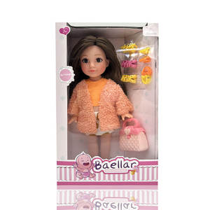 Tenues décontractées délicates Poupée de mode pour fille de 12 pouces avec accessoires, vêtements de poupée, pince à cheveux et ensemble de jouets avec sac à main - Product Image 2