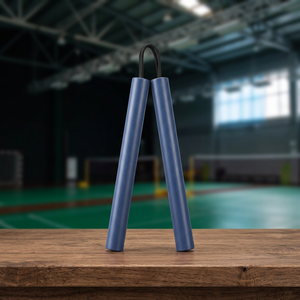 Nunchaku en acier droit bleu 25 mm léger et respirant, équipement d'entraînement d'arts martiaux 1,2 m Taekwondo unisexe - Product Image 4