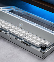 Clavier mécanique en aluminium AKKO M1 V5 noir, blanc, argent, 82 %, entièrement assemblé, Bluetooth 5.0, taux de polling 1000 Hz, RGB, pour le gaming