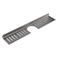 Étagère murale carrée en alliage d'aluminium pour salle de bain, sans perçage, 1 niveau, pour robinet de toilette et lavabo