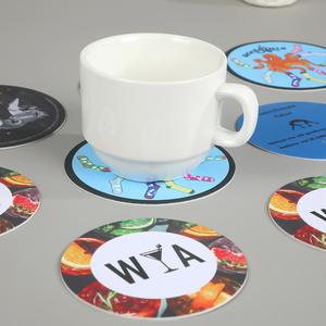 Promotional Custom Coasters Paper 40pt/60pt/80pt Custom Paper Coaster Party Hotel Coaster Paper Printing