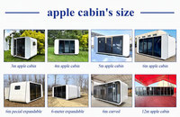 Maisonnette modulaire préfabriquée Apple Cabin de 4 m pour le glamping, les séjours en famille, les hôtels et les complexes hôteliers