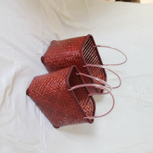 Eco-friendly Bamboo Woven <b>Basket</b> with Handle Multifunction Handicrafts for <b>Bathroom</b> From Vietnam - Product Image 1