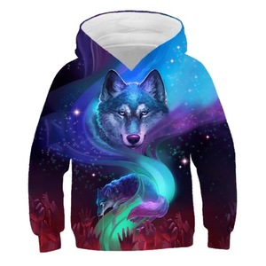 <span class=keywords><strong>Felpa</strong></span> Casual Giovanile Evertop con Logo Personalizzato, Stampa 3D <span class=keywords><strong>Lupo</strong></span> Arrabbiato, <span class=keywords><strong>Felpa</strong></span> con Cappuccio in 100% Poliestere Lavorato a Maglia - Product Image 3