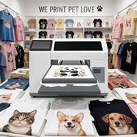 Imprimante textile DIY pour vêtements en coton, machine d'impression numérique pour vêtements, imprimante A3 à plat CMYKW DTG pour les entreprises en démarrage