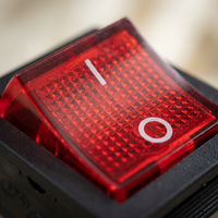 Interrupteur à bascule éclairé KCD2 250 V CA 16 A à 4 broches avec LED rouge pour chauffage électrique, idéal pour machine de test