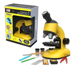 New rotary head children's microscope puzzle science experiment 1200 times high resolution high power microscope