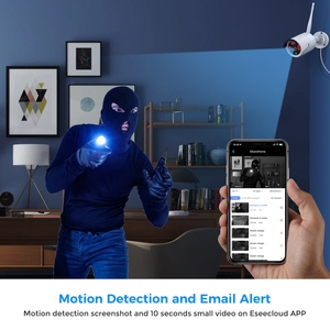 H.265 5MP IP66 eseecloud tầm nhìn ban đêm với âm thanh NVR Set ngoài trời 16 kênh CCTV không dây wifi an ninh Hệ thống <span class=keywords><strong>camera</strong></span> - Product Image 3