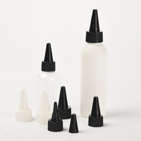 Bouchon à vis classique en plastique PP de 24 mm et 28 mm avec bec verseur long et pointu pour flacons cosmétiques