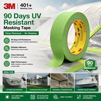 Ruban de masquage 3M 401+ résistant aux UV pendant 90 jours, ruban de masquage vert pour peinture extérieure, ruban industriel haute performance, distributeur 3M