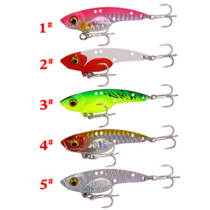 เหยื่อตกปลา Vibra Lure Metal Vibration Lure ขนาด 5 ซม. 7.5 กรัม, 6 ซม. 13 กรัม, 7 ซม. 18 กรัม สำหรับตกปลาทะเลและน้ำจืด พร้อมตะขอเบ็ดสำหรับปลาแมนดาริน - Product Image 4