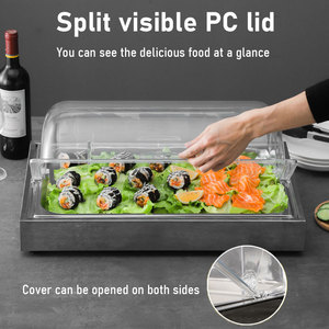 WINNERS Fournitures <span class=keywords><strong>de</strong></span> <span class=keywords><strong>restaurant</strong></span> Présentoir commercial pour buffet <span class=keywords><strong>Plateau</strong></span> <span class=keywords><strong>de</strong></span> présentation <span class=keywords><strong>de</strong></span> fruits <span class=keywords><strong>de</strong></span> <span class=keywords><strong>mer</strong></span> <span class=keywords><strong>avec</strong></span> glacière - Product Image 5