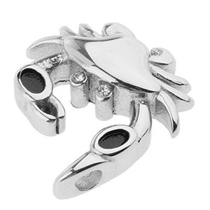 Collana in urna di cenere di granchio in acciaio inossidabile con urna di cremazione ciondolo in urna di granchio ricordo porta cenere di memoria portafortuna - Product Image 6