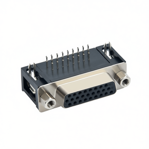 Connecteur femelle D-Sub 26 broches à souder, montage à angle droit de 90 degrés - Product Image 3