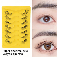 Nouvelles faux cils demi-œil effet œil de chat, tige transparente style renard, style moyen-oriental et européen