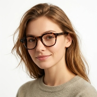 Monture de lunettes en acétate pour usage quotidien, hommes et femmes, monture optique polygonale vintage en acétate, vente en gros