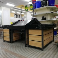 Rayons de supermarché en bois de boutique en gros largement utilisés dans le présentoir de fruits et légumes personnalisable