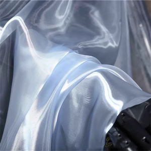 150gsm 100% Polyester Solids 150D Luxury Shiny Metallic Reflective Organza <strong>Fabric</strong> Anti-Static Quick-Dry Memory <strong>Medium</strong> Weight - Product Image 3