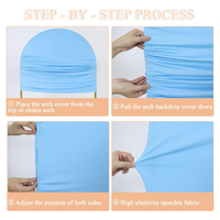 Stand Latar Belakang Portabel yang Dapat Dilepas dengan Lengkungan Balon Aluminium, Kain Kustom untuk Latar Belakang Fotografi, Perlengkapan Pesta, Dekorasi Pernikahan