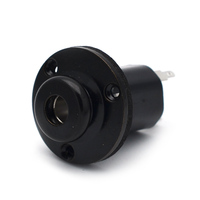 Kuningan putaran ujung gaya Pin 6.35 output Jack UNTUK kuningan gitar akustik Ukulele Equalizer EQ Pickup output