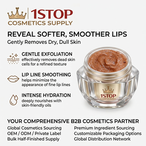 Crème exfoliante pour les lèvres au sucre brun, formule non étiquetée, pour une peau lisse et douce et anti-dessèchement hivernal - Ventes - Product Image 1