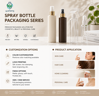 Bouteilles pulvérisatrices en plastique PET vides, multi-usages, de calibre 24 mm, faciles à remplir, étanches, à brume fine, personnalisables en couleur, pour le stockage de liquides