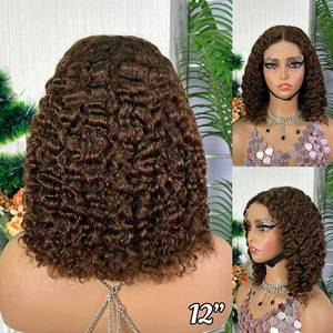 Perruque Lemoda 100% Cheveux Humains Vierges Bruts Birmans Bouclés, Perruque Frontale HD 13x6 avec Dentelle, Cuticules Alignées, Sensation Osseuse, Pointes Épaisses - Product Image 5