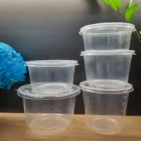 1pc small round plastic box transparent PP plastic container