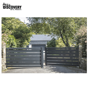 Portails <span class=keywords><strong>battants</strong></span> sur mesure, installation facile, portail principal en métal, différentes couleurs, portails en aluminium pour allées de maisons - Product Image 6