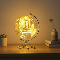 Wellfun Light Up Globe terrestre Stable Base en métal lourd Ornement Terre Nouveauté Cadeaux Globe Terre Carte