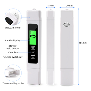 0-9990 पीपीएम टीडीएस परीक्षक 3 इन1 उपकरण उच्च गुणवत्ता ईसी मीटर - Product Image 3