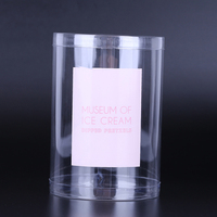 Emballage durable écologique personnalisé en usine Tube cylindrique rond en plastique PP acétate transparent pour emballage cadeau