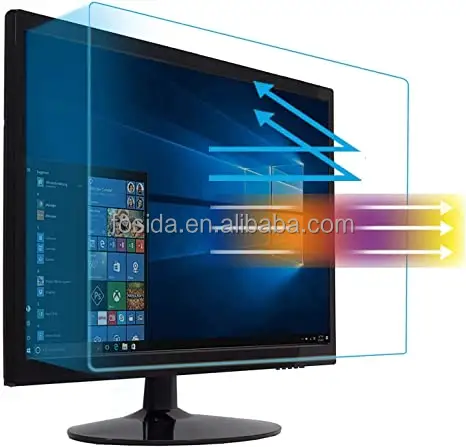 눈 보호 분리형 아크릴 패널 PC 소재 안티 블루 라이트 스크린 필터 컴퓨터 와이드 스크린 데스크탑 모니터