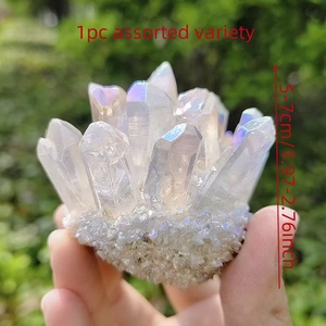 Venta al por mayor Natural claro cuarzo <span class=keywords><strong>Aura</strong></span> cuarzo racimo Ángel <span class=keywords><strong>Aura</strong></span> cristal racimo para decoración y regalo - Product Image 2