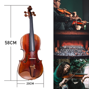 NAOMI Pro Master Maestro Antonio Stradivari 1716 fait à la main Antique 4/4 Violon Concert Fiddle Full Size Violon Fiddle Kit SET - Product Image 3