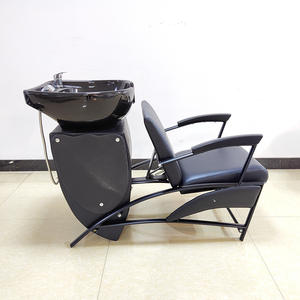 Fauteuil <span class=keywords><strong>de</strong></span> lavage <span class=keywords><strong>de</strong></span> cheveux professionnel confortable en fer noir pour salon <span class=keywords><strong>de</strong></span> coiffure et barbier, vente en gros à prix abordable - Product Image 3