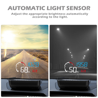 M10 OBD2 OLED HUD : Affichage de vitesse, consommation de carburant (0-100), température de l'eau, tension, régime moteur, kilométrage, alerte DTC, rappel de fatigue – Couleurs au choix : Jaune, Blanc, Bleu
