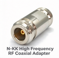 Adaptateur coaxial RF haute fréquence N-KK, connecteur droit N-femelle vers N-femelle, adaptateur coaxial à ondes millimétriques en acier inoxydable