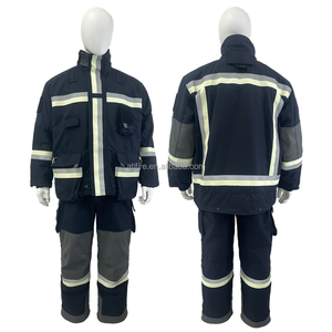 Combinaison <span class=keywords><strong>de</strong></span> pompier EN469 NOMEX IIIA, veste et pantalon <span class=keywords><strong>de</strong></span> pompier, équipement <span class=keywords><strong>de</strong></span> lutte contre les incendies résistant aux flammes, casque, gants, cagoule, bottes, SCBA S20 - Product Image 2